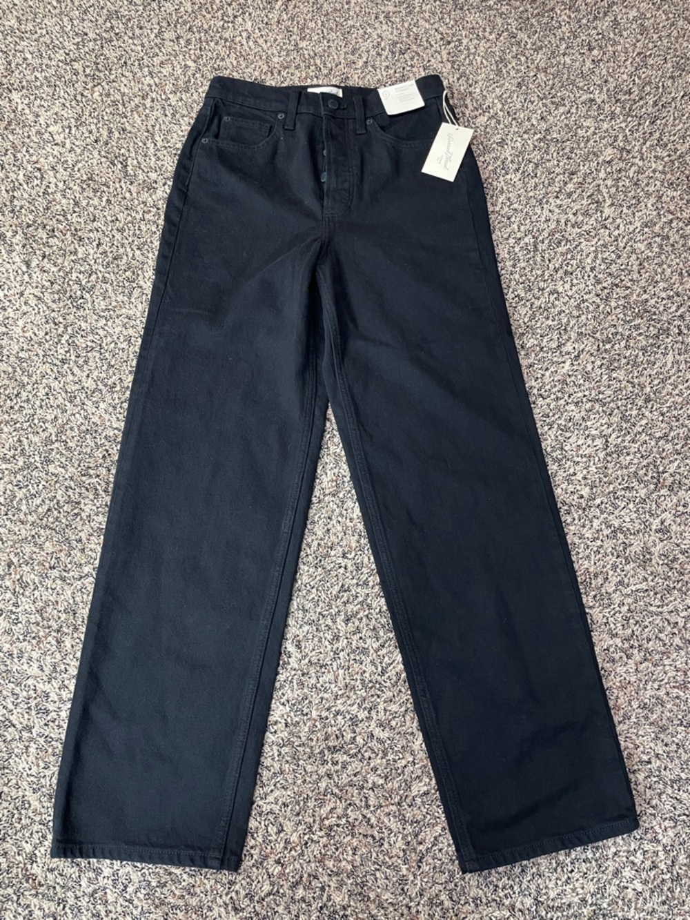 Universal Thread Highest Rise Straight Straight Leg Black Denim Jeans Sz 4 NWT - Picture 5 of 8